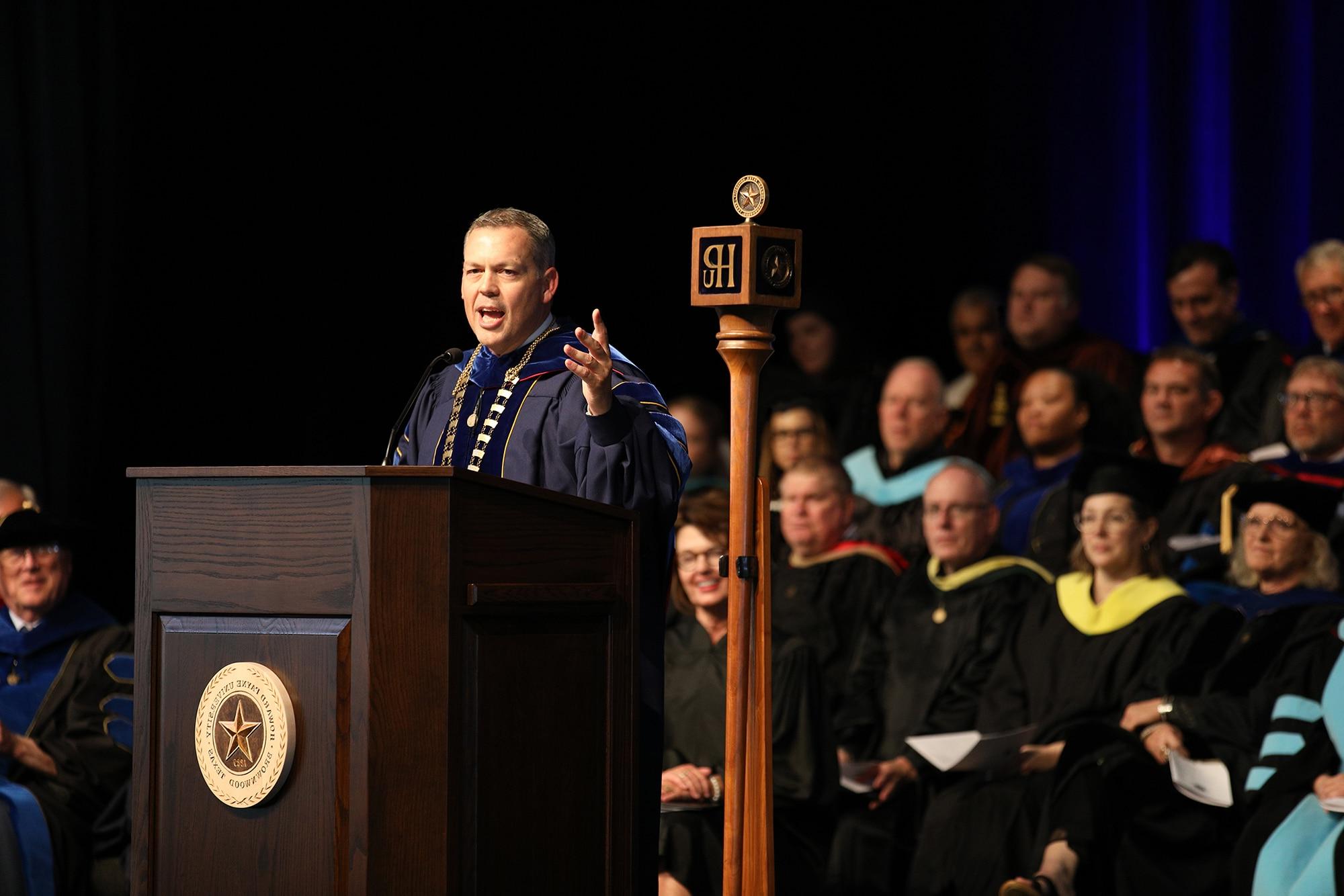 HPU celebrates the inauguration of Dr. Cory Hines '97, the institution's 20th president (2019)